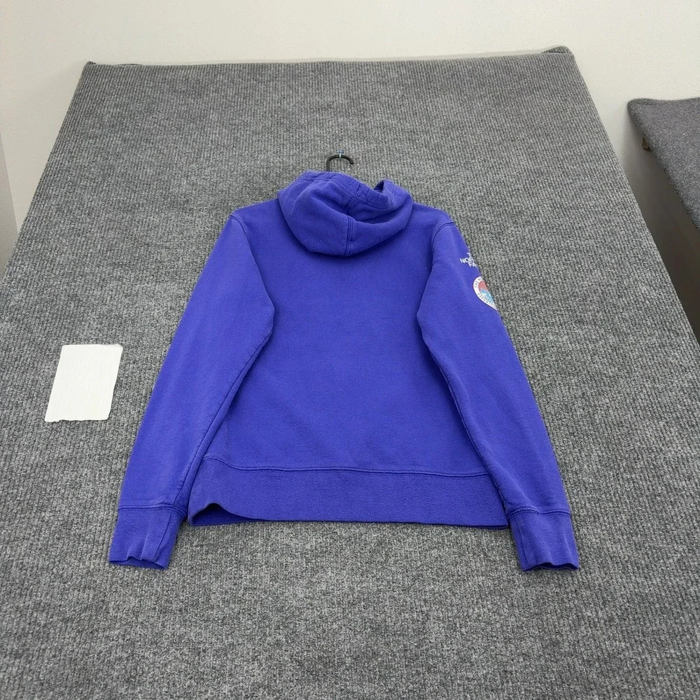 The North Face Hoodie Unisex S Blue Cotton Trans-Antarctica Expedition Pullover